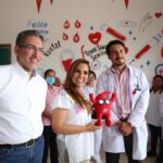 Mara Lezama supervisó el Centro de Transfusión Sanguínea