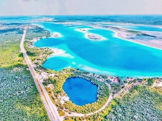 vista de la laguna de Bacalar