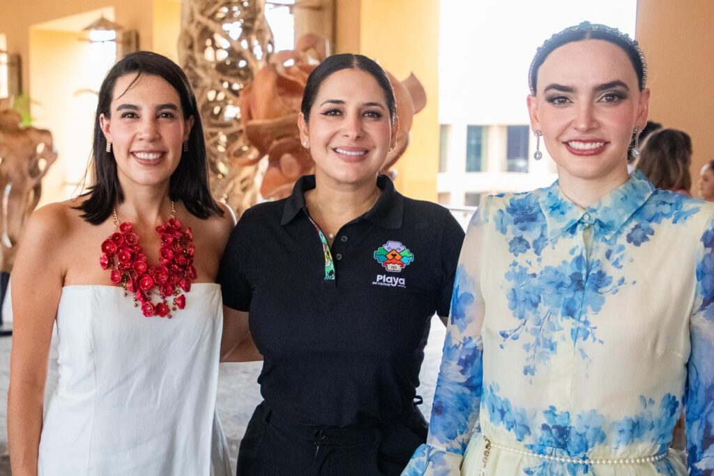 Estefania Mercado en la inaguración de la ampliación del hotel Xcaret