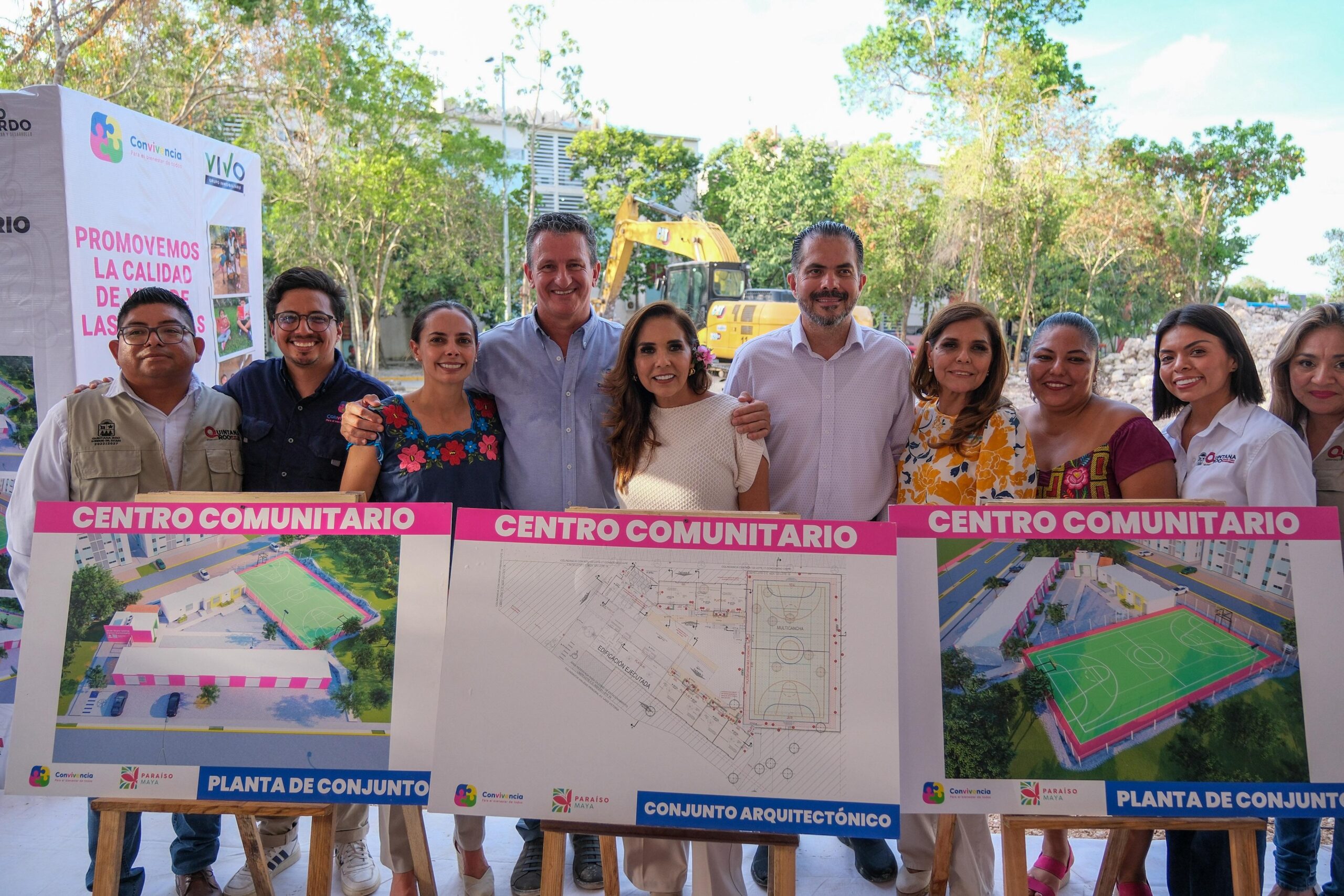 la segunda fase del Centro Comunitario “Javier Olvera Iglesias” en la colonia Paraíso Maya