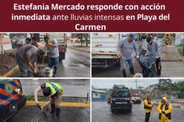 Estefanía Mercado responde con acción inmediata ante lluvias intensas en Playa del Carmen