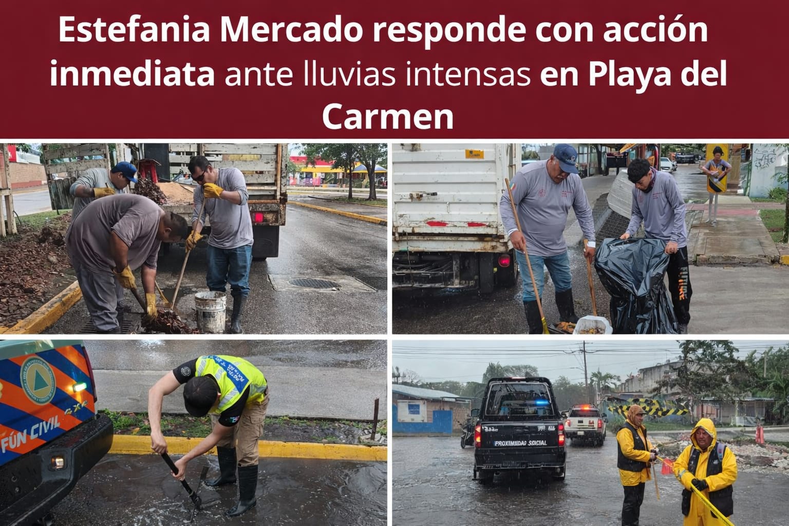 Estefanía Mercado responde ante lluvias