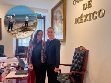 Mara Lezama y Sheinbaum refuerzan estrategia contra el sargazo