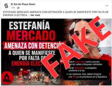 Falso: El Gobierno de Playa del Carmen niega amenazas a manifestantes por apagones de la CFE