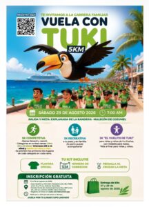 Cozumel prepara carrera familiar “Vuela con Tuki”