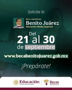Beca Benito Juárez: registro abrirá del 21 al 30 de septiembre